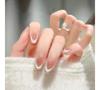 30 unghie finte lunghe a bara a pressione sulle unghie a pressione sulle unghie, rosse, ombre rosse, colla rimovibile su acrilico, accessori per unghie finte per donne e ragazze