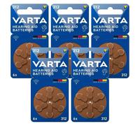 30 VARTA Misura 312 Pr41 Apparecchio Acustico batteries 1.45v Zinco Air Germania