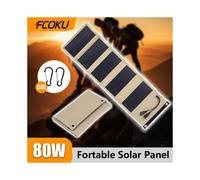 (30 W Camouflage) Pannello solare pieghevole portatile da 80 W con pannello solare impermeabile USB