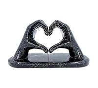 30 x 26 x 9,9 cm Sculpture Bookends Heart Shape Finger Resin Art Sculptures Love Portable Book Holder Fermalibri con decorazione a due mani a forma di cuore unico antiscivolo