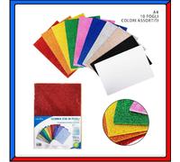 30 x FOGLIO FOGLI A4 GOMMA CREPLA EVA GLITTER BRILLANTINI BRICOLAGE DECORAZIONI