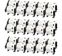 30 x ROTOLI ETICHETTE ADESIVE COMPATIBILI BROTHER DK-11209 29x62 mm + SUPPORTO
