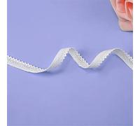 30 yards, bordo in pizzo di cotone bianco, 0,9 cm, nastro in pizzo al metro, bordatura decorativa a forma di uncinetto per lavori fai da te, decorazione per matrimoni, decorazione per la casa, bianco
