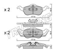 300.0 TRUSTING Kit pastiglie freno, Freno a disco per FORD