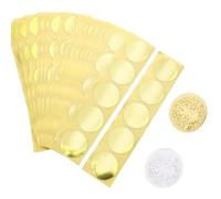 300/400 pz 1.77 Pollici Etichette Sigillo Rotonde 2 Colori Oro Argento - Lamina d'Oro Goffrata Autoadesiva con Bordo Seghettato per Pacchetto Busta Certificato Premio (Oro 300pz)