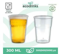 300 | 500 | 1000 Bicchieri Kristal Plastica Rigida Cristal Trasparente 300ml