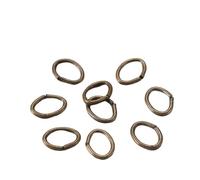 300 anelli di salto in metallo multicolore, 4-7 mm, anelli divisi, connettori ovali per gioielli fai da te (bronzo antico, 7 x 5 mm)