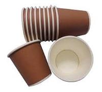 300 Bicchieri di Carta Caffe bicchierini 100 ml carta Asporto avana NO COPERCHI