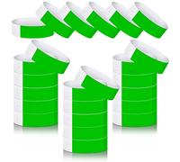 300 braccialetti in carta al neon per polso da concerto, braccialetti da polso per eventi, braccialetti adesivi per feste (verde)