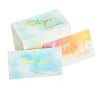 300 Carte Thank You For Your Order Biglietti di Ringraziamento dell'Acquerello per Clienti di Piccole Imprese Supporto Carte Apprezzamento in Lamina Oro per Negozi Online o Dettaglio