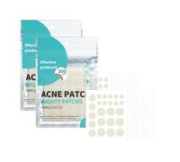 300 cerotti idrocolloidali invisibili, patch naturali invisibili con estratto naturale, 2 in 1, per giorno e notte, anti pelucchi, assorbono l'acne (2 pezzi)