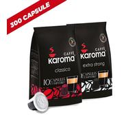 300 Cialde capsule Mix compatibili Nespresso Karoma (classico - intenso)