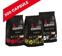 300 Cialde capsule Mix compatibili Nespresso Karoma classico -soave- intenso