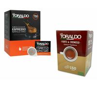 300 CIALDE filtro carta ese 44 mm Caffè Toraldo- 150 FORTE & CREMOSO 150 CREMOSA