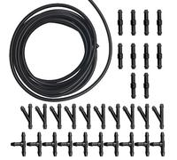 300 cm Kit Lavavetri per Parabrezza con Tubo, Tubo Tergicristalli, Tubo Flessibile Automobilistico, con Connettori per Tubi da 30 Pezzi