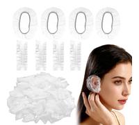 300 copriorecchie per doccia, impermeabili, in plastica trasparente, protezioni per le orecchie, per adulti, uomini e donne, cuffie usa e getta per doccia per tinture per capelli, saloni di bagno