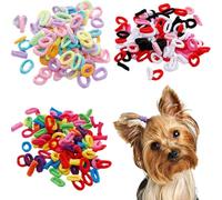 300 elastici per capelli per cani, in nylon super elasticizzato, 1,5 cm, senza cuciture, per ragazze e cuccioli di piccola taglia, elastici per capelli, code di cavallo per cagnolini, code di cavallo,
