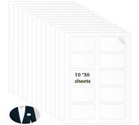300 etichette A4, 30 fogli di etichette autoadesive per nome, 7,9 x 5,1 cm, adesivi stampabili facilmente rimovibili, tenuta salda per organizzare, etichettare e spedire, per ufficio e casa