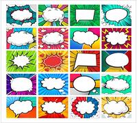 300 Etichette Adesive Colorate 70 x 50 mm Fumetti Supereroe Nome - Utili Per Indumenti, Oggetti, Facili da Scrivere (Nominativo)