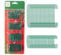 SHATCHI 300 ganci verdi per decorazioni natalizie, dimensioni assortite, per palline di Natale, ganci riutilizzabili per decorazioni natalizie facili