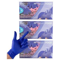 300 guanti in nitrile GLOVELY BIOSOFT FOOD pf cobalt guanti monouso M 7-7/5