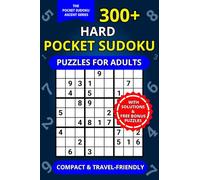 300+ Hard Pocket Sudoku Puzzles for Adults: Compact 4x6" Travel-Friendly Puzzle Book with Solutions | Relaxing Brain Training on the Go
