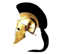 300 King Spartan Helmet With Black Plume (free Display Stand, Liner and Strap)