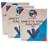 300 Lancette Sterili Pungidito Monouso Ago 28 Grammi da utilizzare con dispositivo pungi dito per la misurazione della glicemia nel sangue a Punta Sterile