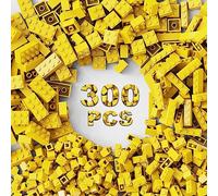 300 mattoncini classici, mattoncini sciolti gialli, compatibili con Lego, parti e parti, giocattoli di mattoni creativi per ragazzi e ragazze (300 pezzi gialli)