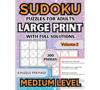 300 Medium Sudoku Puzzle Book with Solutions for Seniors and Adults Large Print VOL 2