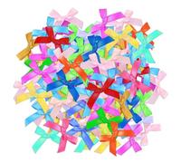 300 Mini Fiocchi Colorati Su Entrambi i Lati - Satinati da 3 cm - Decorazioni Fai Da Te per Matrimoni e Regali