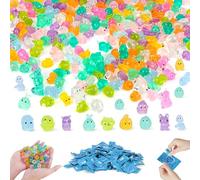 300 mini statuette di animali in resina luminosa, piccoli accessori per animali in resina per anatre/polli, 50 set di ombinazione per regalo, animali in miniatura per accessori da giardino fatato