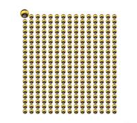 300 occhi da pesca 3D per la costruzione di mosche, con motivo alunni, in plastica morbida modellata, adatti per la realizzazione di esche e progetti artigianali (oro, 3 mm)