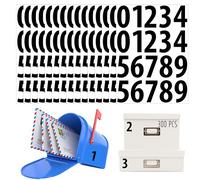 300 PCS Adesivi numerici, Adesivi numerici in vinile impermeabile da 5cm, numeri consecutivi da 0 a 9, autoadesivi senza residui per ufficio, classe, interni, scatole, archiviazione (15 fogli, nero)