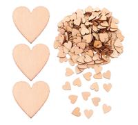 300 Pcs Fette Di Cuore Compleanno Etichette Artigianali in Legno
