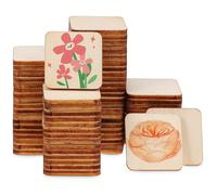 300 Pcs Fette Legno Artigianato in Non Finito Quadrati Di Finiti