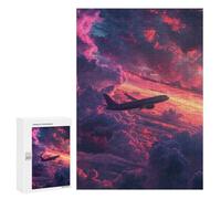 300 PCS Puzzle Aerial Serenity Flight Over Clouds Puzzle Per Adolescenti Corsa Di Velocità Manuale Lista Dei Desideri Con Babbo Natale Giocattoli Giochi Educativi 300 PCS