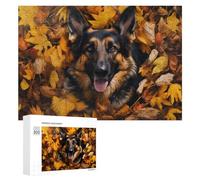 300 PCS Puzzle Autumn's Embrace German Shepherd's Cozy Moment Puzzle Per Adulti Giocattoli Antistress Vacanza A Casa Ammazza Il Tempo Offerta Come Regalo Per Tutta La Famiglia 300 PCS