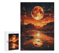 300 PCS Puzzle Desert Moonlit Reflections Puzzle Per Adolescenti Migliora La Memoria Difficile E Stimolante Rompicapo Giochi Per Famiglie 300 PCS