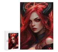 300 PCS Puzzle Devilish Red-Haired Fantasy Character Puzzle Per Adolescenti Antistress Allena La Mente E Le Mani Giocattoli Educativi Per L'apprendimento 300 PCS
