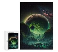 300 PCS Puzzle Per Adolescenti Alien Planet with Green Lightning -1 Puzzle Per Adolescenti Gioco Rompicapo Migliora La Memoria Regali Di Natale Compleanno 300 PCS