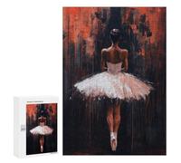 300 PCS Puzzle Per Adolescenti Ballet Dancer in Red The Shadow of Ballet Artistic Expression Puzzle Per Adulti, Rompicapo, Sfida Educativa, Regalo Di Compleanno 300 PCS