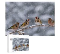 300 PCS Puzzle Per Adolescenti Birds on A Snowy Branch Puzzle Per Adolescenti Gioco Rompicapo Migliora La Memoria Regali Di Natale Compleanno 300 PCS