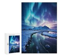 300 PCS Puzzle Per Adolescenti Blue Northern Lights Puzzle Per Adolescenti Gioco Rompicapo Migliora La Memoria Regali Di Natale Compleanno 300 PCS