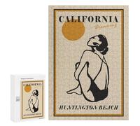 300 PCS Puzzle Per Adolescenti California Dreaming Huntington Beach Art Print Puzzle Per Adolescenti Difficili Ogni Pezzo È Unico - Regalo Di Compleanno, Regali, 300 PCS