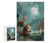 300 PCS Puzzle Per Adolescenti Campfire Stories - Cozy Forest Friends Puzzle Per Adulti Gioco Pratico Difficile Difficile Unico Compleanno E Regali 300 PCS
