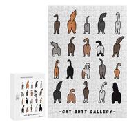 300 PCS Puzzle Per Adolescenti Cat Butt Funny Poster Puzzle Per Adulti Giocattolo Decorazione Da Parete Un'opera D'arte Regalo Di Compleanno, Regali, 300 PCS