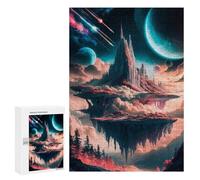 300 PCS Puzzle Per Adolescenti Celestial Castle Realms Puzzle Per Adulti, Gioco Rompicapo, Gara Di Velocità Manuale, Impegnativo Da Completare 300 PCS
