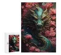 300 PCS Puzzle per Adolescenti Cherry Blossom Dragon Puzzle per Adulti Giochi Rilassanti Migliora La Memoria Interazione Tra Genitori E Figli 300 PCS