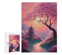 300 PCS Puzzle Per Adolescenti Cherry Blossom Serenity-12 Puzzle Per Adolescenti Attività Familiari Interazione Genitore-figlio Regali Per Amici E Familiari 300 PCS